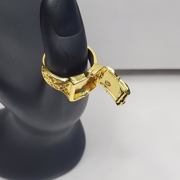 Mens Open Locklet Secret Compartment Ring - Picture 7 of 15